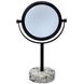 Косметическое зеркало AQUANOVA Nero круглое настольное из камня серое NERMIR-195 1 из 5