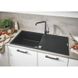 Мийка на кухню керамічна прямокутна GROHE 1000мм x 500мм чорний із сифоном 31645AP0 4 з 5