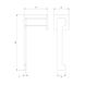 Тримач для туалетного паперу OMNIRES NELSON прямокутний металевий сірий NL80510GR 2 з 2