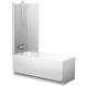 Шторка скляна для ванної розпашна 150x80см RAVAK CHROME CVS1-80 L скло прозоре 6мм профіль білий 7QL40100Z1 1 з 2