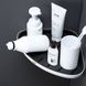 Набор аксессуаров для ванной MVM №9 округлый пластиковый черный MVM-MH-09 white/black 9 из 13