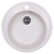 Кухонна мийка композитна кругла COSH 506мм x 506мм білий із сифоном COSHD51K203 1 з 5