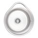 Кухонна мийка металева кругла LIDZ 480мм x 430мм мікротекстура 0.6мм із сифоном LIDZ4843MDEC06 1 з 4