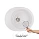Мийка на кухню керамічна овальна Q-TAP CS 500мм x 610мм білий із сифоном QT6151WHI650 3 з 6