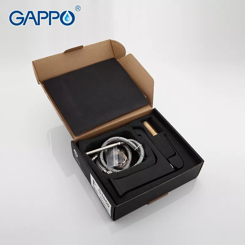 Змішувач для умивальника одноважільний GAPPO чорний латунь G1050