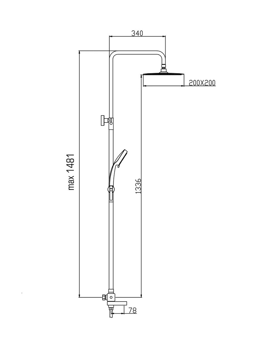 Душевая система с термостатом GAPPO с верхним душем и изливом из нержавеющей стали сатин G2499-40