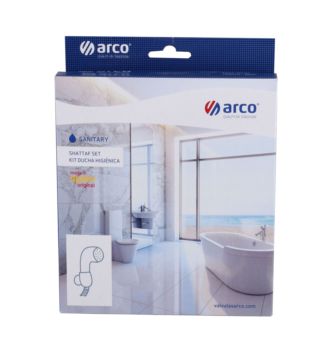 Комплект для гігієнічного душу ARCO WP013 із бідетою, тримачем та шлангом 1200мм хром 000014894