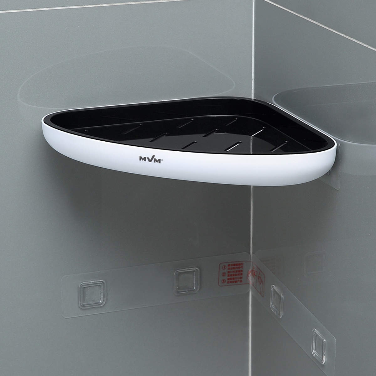 Набор аксессуаров для ванной MVM №10 прямоугольный пластиковый белый MVM-MH-10 white/black