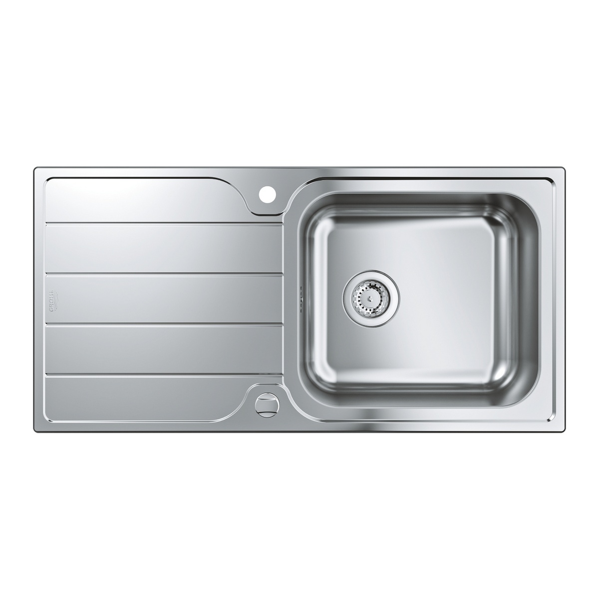 Мийка на кухню металева прямокутна GROHE 500мм x 1000мм матова 0.7мм із сифоном 31563SD1