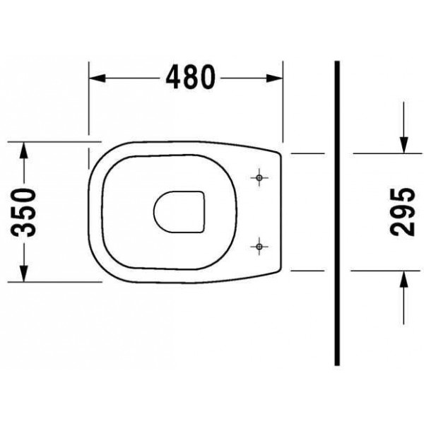 Унитаз-компакт напольный белый без бачка DURAVIT D-Code без сиденья выпуск в стену 21090900002