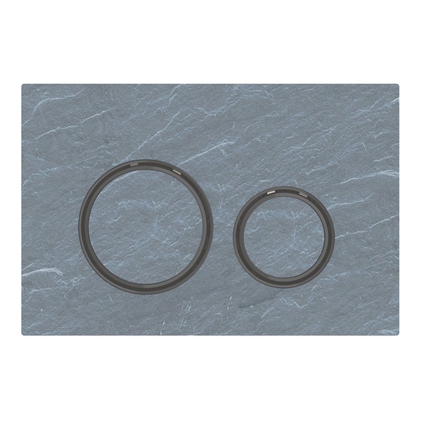 Кнопка слива для инсталляции GEBERIT Sigma21 натуральный камень двойная глянцевая серая 115.651.JM.1