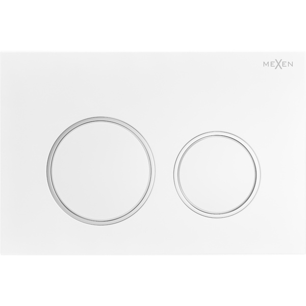 Кнопка слива для инсталляции MEXEN FENIX 07 XS пластиковая двойная глянцевая белая MEX-600700