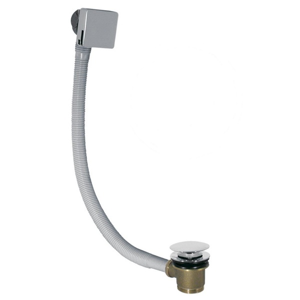 Донный клапан Click-Clack для ванны TRES 70мм с переливом металл 1 1/2" глянцевый хром 13453440