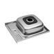 Мийка для кухні із нержавіючої сталі прямокутна накладна KRONER KRP Satin 600x500x160мм матова 0.6мм із сифоном CV031911 4 з 6