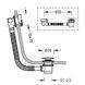 Донний клапан натискний для ванни TRES із переливом метал 1 1/2" глянцевий хром 13453440 2 з 3