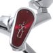 Змішувач для ванної однозахватний із довгим виливом з червоною ручкою HAIBA MAGIC 006 хром латунь HB0693 2 з 5