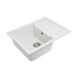 Мийка для кухні гранітна прямокутна PLATINUM 6550 INTENSO 650x500x205мм без сифону біла PLS-A25102 3 з 5