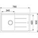 Мойка для кухни гранитная прямоугольная FRANKE Basis BFG 611-78 780x500x200мм с сифоном черная 114.0258.040 2 из 2