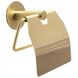 Тримач для туалетного паперу із кришкою REA 322219B округлий металевий золото REA-77080 1 з 5