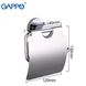 Тримач для туалетного паперу із кришкою GAPPO G1803 округлий металевий хром 2 з 7