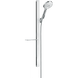 Душевой набор HANSGROHE Raindance Select EcoSmart 27649400 с ручной лейкой, шлангом и стойкой 945мм хром/белый 1 из 7