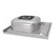 Мийка на кухню металева прямокутна накладна LIDZ 500мм x 600мм матова 0.6мм із сифоном LIDZ6050L06SAT 6 з 7