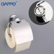 Тримач для туалетного паперу із кришкою GAPPO G1803 округлий металевий хром 7 з 7