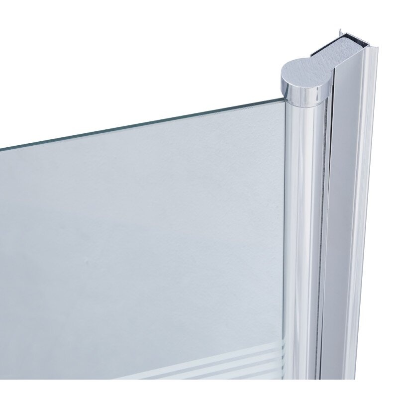 Перегородка стеклянная для ванной правая распашная 150см x 82см LIDZ Brama стекло матовое 6мм профиль хром LBSS80150RCRML
