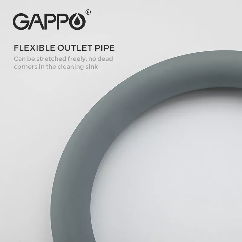 Cмеситель для кухни с краном для фильтрованной воды GAPPO серый латунь G4398-30