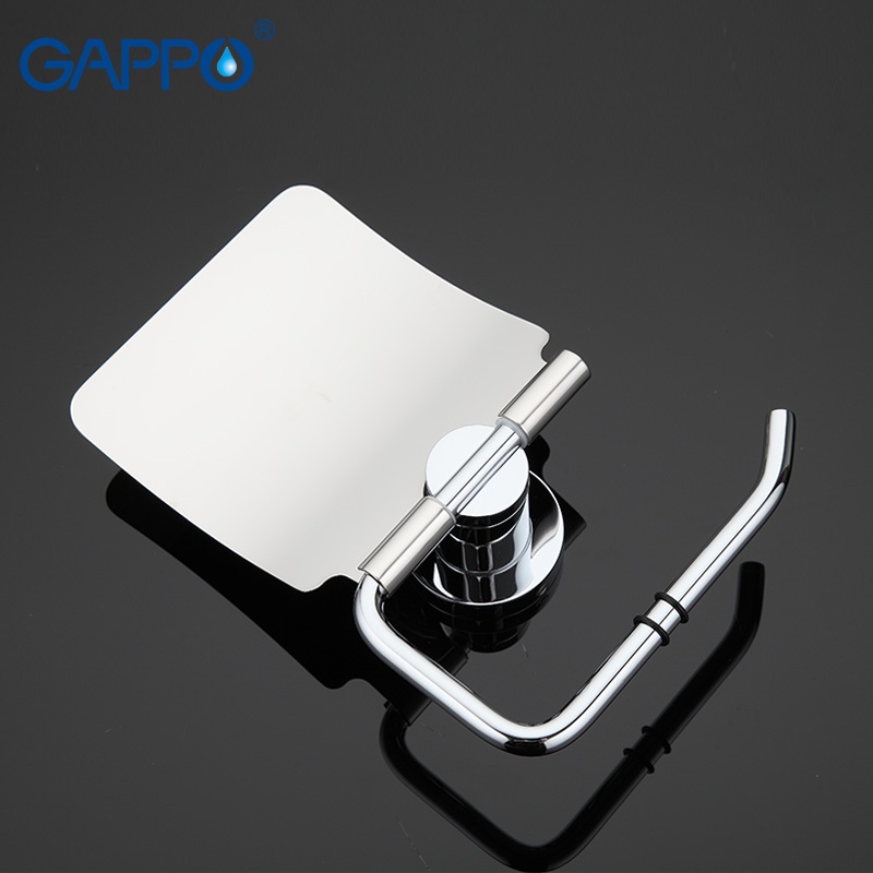 Тримач для туалетного паперу із кришкою GAPPO G1803 округлий металевий хром