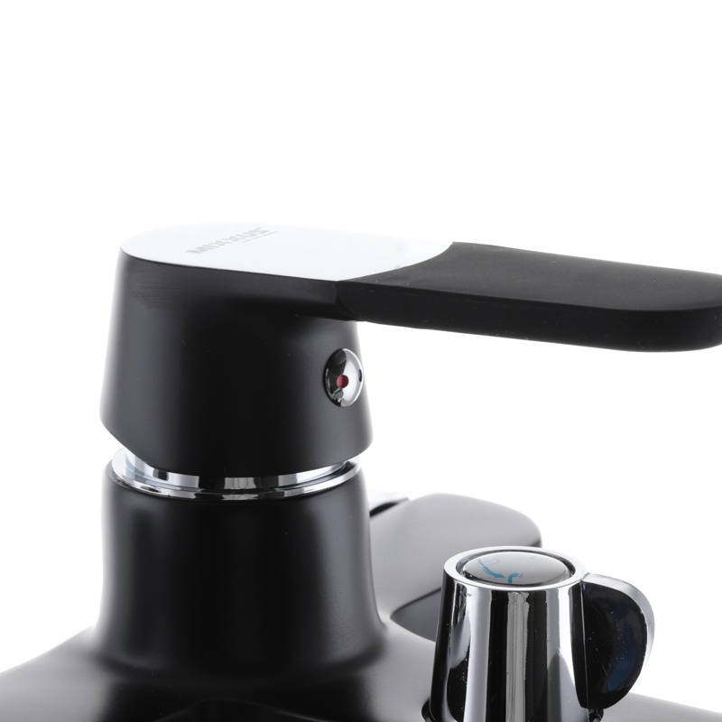 Змішувач для ванної однозахватний із коротким виливом MIXXUS PREMIUM TIGER 009 чорний латунь MI0565