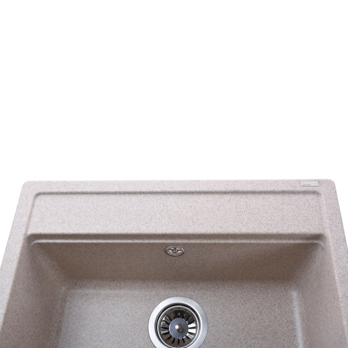 Кухонна мийка зі штучного каміння прямокутна GLOBUS LUX VOLTA 510мм x 570мм бежевий без сифону 000022408