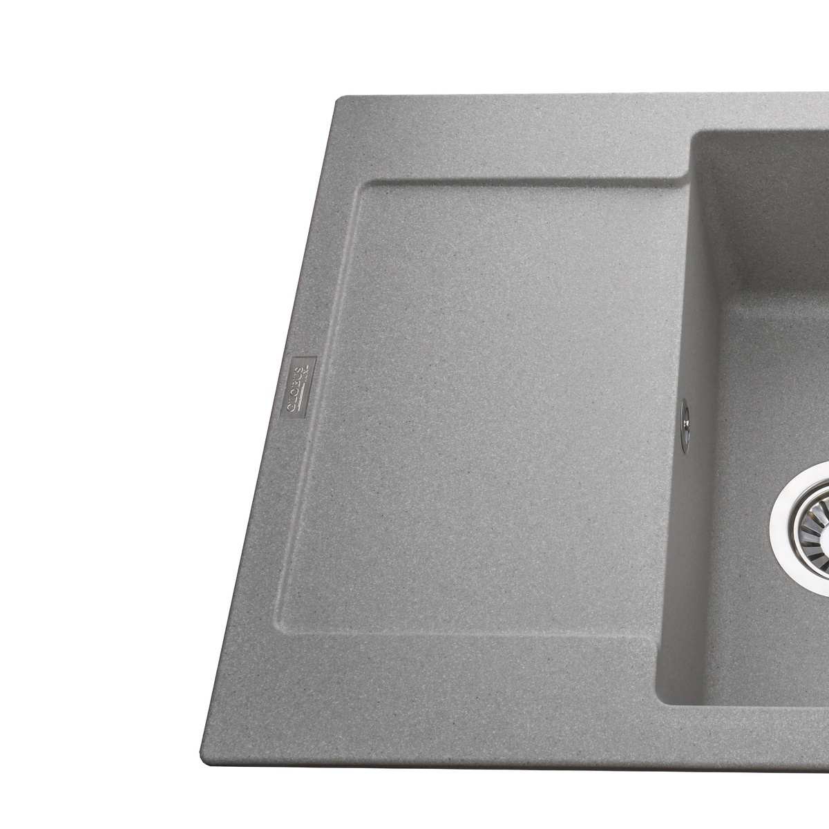 Мийка на кухню гранітна прямокутна GLOBUS LUX MALABI А0005 780x500мм сірий без сифону 000009550