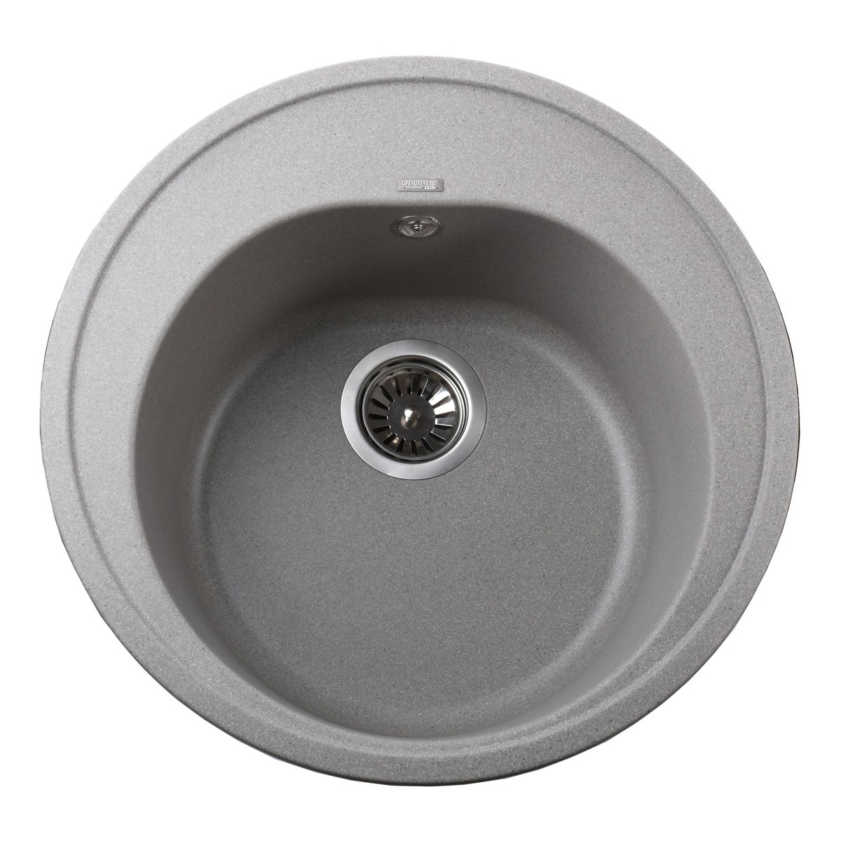 Мийка на кухню гранітна кругла GLOBUS LUX MARTIN А0005 510x510мм сіра без сифону 000021893