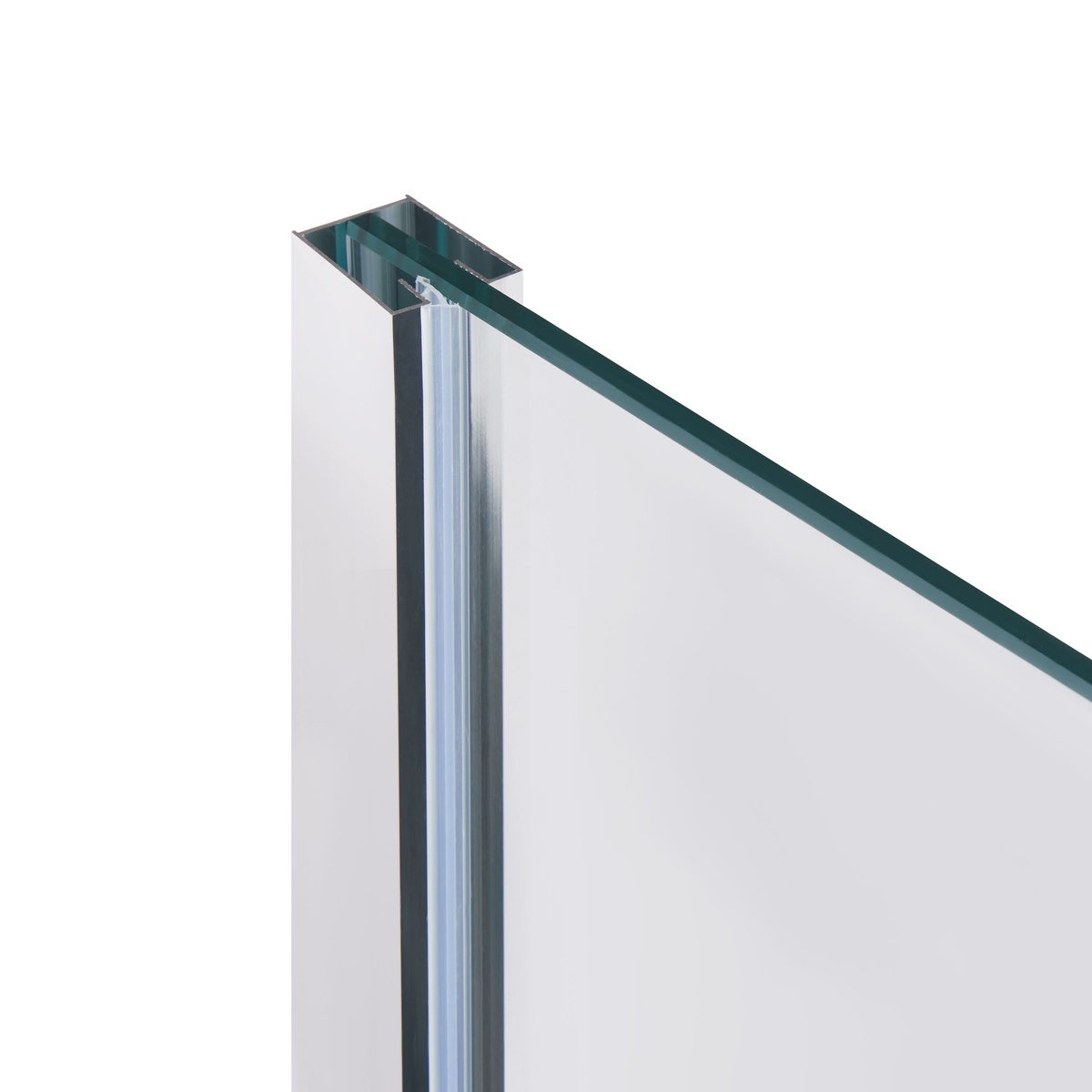 Перегородка скляна для душу із тримачем 100см x 190см Q-TAP Standard скло прозоре 8мм STDCRM201C8