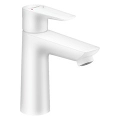 Кран для раковини однозахватний HANSGROHE TALIS E білий латунь з донним клапаном 71710700