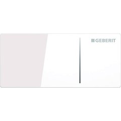 Кнопка слива для инсталляции сенсорная GEBERIT Sigma 70 стекляная двойная глянцевая белая 115.630.SI.1