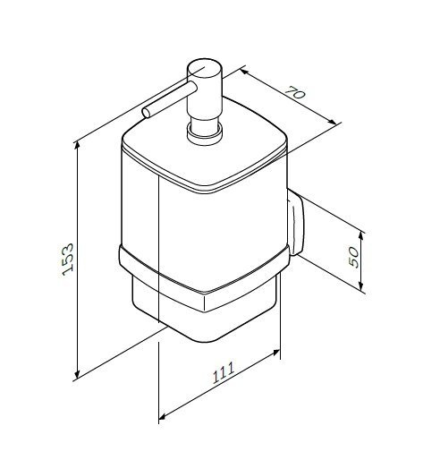 Дозатор для жидкого мыла настенный AM.PM Gem хром 250мл стекло A9036900