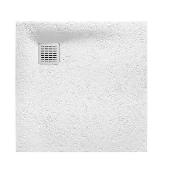 Піддон для душової кабіни ROCA Terran AP033E83E801100 100x100x3.1см квадратный із штучного каменю із сифоном білий
