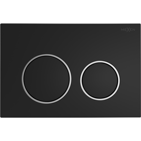 Кнопка слива для инсталляции MEXEN FENIX ​​07 XS пластиковая двойная матовая черная MEX-600703
