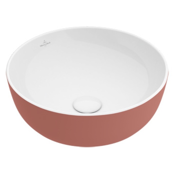 Раковина чаша накладная на столешницу для ванны 430мм x 430мм VILLEROY&BOCH ARTIS розовый круглая 417943BCT1
