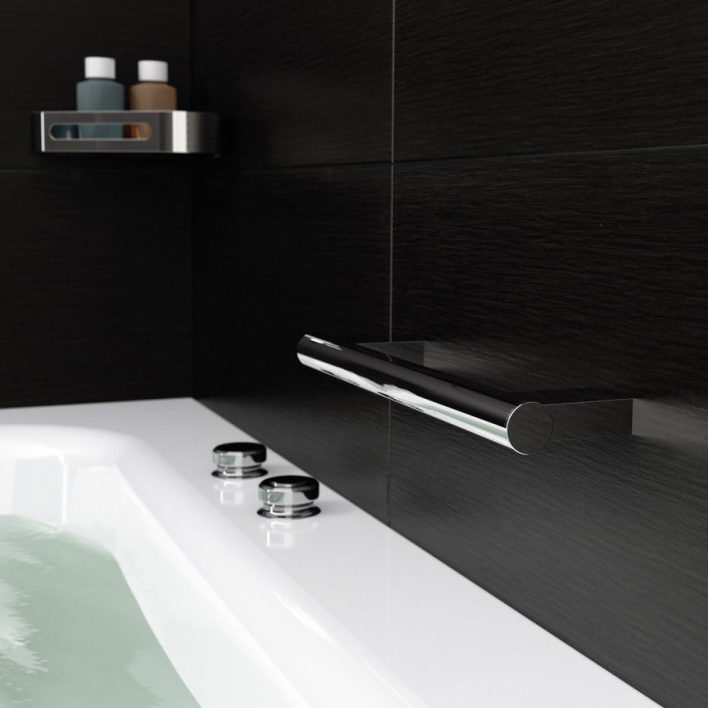 Поручень настенный для ванной SONIA Contract-Hospitality 153237 304мм прямой прямоугольный металлический хром