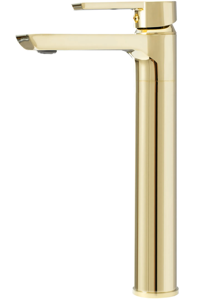 Змішувач для умивальника із високим виливом REA ARGUS GOLD золотий латунь REA-B6213