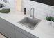 Мийка для кухні гранітна квадратна DEANTE Zorba 440x440x184мм із сифоном сіра ZQZ_S103 4 з 4