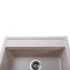 Кухонна мийка зі штучного каміння прямокутна GLOBUS LUX VOLTA 510мм x 570мм бежевий без сифону 000022408 3 з 5