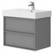 Тумба із умивальником DEVIT Quadra 70.4x60.3x45см підвісна сіра 083070G 1 з 4