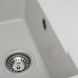 Мийка для кухні гранітна прямокутна PLATINUM 6550 INTENSO 650x500x205мм без сифону біла PLS-A25101 5 з 5