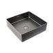 Мийка для кухні із нержавіючої сталі квадратна накладна PLATINUM Handmade PVD 400x400x110мм матова 1мм чорна без сифону PLS-A32528 1 з 5