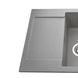 Мийка на кухню гранітна прямокутна GLOBUS LUX MALABI А0005 780x500мм сірий без сифону 000009550 6 з 6