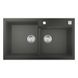 Кухонна мийка композитна прямокутна GROHE K500 860мм x 500мм чорний на дві чаші із сифоном 31649AT0 3 з 4